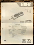 Sony MRU-90 Microphone Service Manual *original*. Fixed Price $9.97.