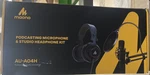 Maono AU-A04H Condenser Microphone Studio Headphone Kit Adjustable Stand Black. Fixed Price $35.00.