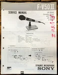 Sony F-V50 Ii Microphone Service Manual *original*. Fixed Price $9.97.