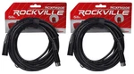 (2) Rockville RCXFM20E-B Ft Female To Xlr Mic Cables Black 100% Copper. Fixed Price $24.95.