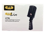 Cad Audio A77BK Supercardioid Large Diaphragm Dynamic Side Microphone Black New. Fixed Price $94.44.