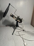 Zealsound Studio Recording/condenser/broadcast Microphone, W/stand - Gold. Fixed Price $10.36.