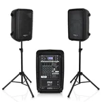 Pyle Pa & Dj Mixer Bundle (2) Bluetooth Speakers, 8-CHANNEL. Fixed Price $377.99.