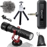 Movo VXR10-WM-CAM Shotgun Mic With Wireless Adapter And Tripod. Fixed Price $69.95.