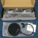 Blucoil Microphone Suspension Boom Scissor Arm Stand With Pop Filter For Audio. Fixed Price $22.00.