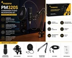 Maono PM320S Condenser Studio Microphone Xlr Shock Mount Pop Filter Boom Arm. Fixed Price $29.99.