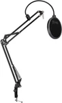 Microphone Suspension Boom Scissor Arm Stand With Pop Filter For Audio Technica,. Fixed Price $27.95.