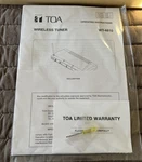 Toa WT-4810 Diversity Tuner For Wireless Microphones New In Box. Fixed Price $44.95.