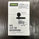 Shure MVL-3.5MM Clip-on Microphone Black (MVL35MM). Fixed Price $69.00.