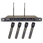 Kingdom V5 Wireless Mic System With 4 Handhelds Professional-grade Sound Quality. Fixed Price $597.00.