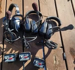 Lot Of 3 Portacom Headsets & BP-200 Belt Pack Controllers. Fixed Price $399.99.