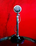 Vintage 1950'S Amd 38-015 Crystal Microphone Aiwa Stand Japanese Calrad Rystl. Fixed Price $105.00.