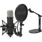 Rode NT1 Signature Series Condenser Microphone With Desk Stand - Black. Fixed Price $257.00.