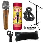 Telefunken M80 Dynamic Microphone (oak) + 20FT Xlr Cable Stand. Fixed Price $319.00.
