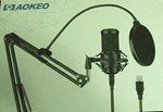 Aokeo AK-60 Professional Usb Streaming Mic With Arm & Pop Screen. Fixed Price $35.43.