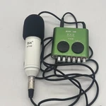 Microphone Isk AT100 White W/ Cable & KX-2 Net Singer Green. Fixed Price $129.99.