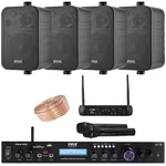 Pyle PDA7BU Bluetooth Home Receiver, 4X 4'' 30W Speakers, Microphone System. Fixed Price $225.49.