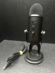 Black-colored Blue Yeti Microphone With Cable Stand. Tested, Works!. Fixed Price $50.00.
