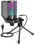 Fifine Gaming Usb Microphone For Pc PS5, Condenser With Quick Mute, Rgb Indi. Fixed Price $51.62.