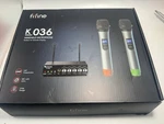 Fifine K036 Dual Wireless Condenser Microphone System - Black/silver. Fixed Price $40.00.
