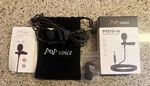 2 Pop Voice PV510+ Lavalier Microphones. Fixed Price $7.99.