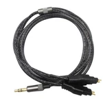 Black Repair Auto Earphone Cable For Sennheiser HD414 HD430 HD650 HD600 HD580. Fixed Price $18.99.