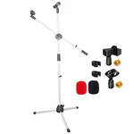 5 Core Microphone Floor Adjustable 63" Tripod Stands W Boom Arm. Fixed Price $18.99.