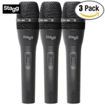 3-PACK Stagg SDM80 Professional Cardioid Dynamic Microphone W/ Protection Box. Fixed Price $94.99.