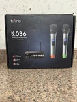 Fifine M-K036 Uhf Dual Channel Wireless Handheld Microphone System 2 Mics. Fixed Price $40.45.