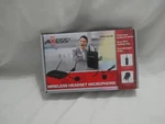 Wireless Transmitter, Reciever, Headset And Microphone- Axess Mpwl 1503-BK (2D1). Fixed Price $5.00.