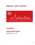 Rca 88-A Pressure Mic MI-4048 -c -d Technical Mike Operations Manual. Fixed Price $36.50.