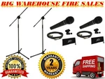 2 Peavey PVI100XLR Wired Dynamic Cardioid Microphone+mic Clip+cable+mic Stand. Fixed Price $129.99.