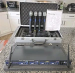 Vocopro UHF-5800 4 Channel Wireless Microphone System W/ Mics Case Keys Tested. Fixed Price $199.99.