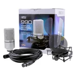 Mxl 990 Large Diaphragm Condenser Microphone Complete Bundle, Silver. Fixed Price $119.95.