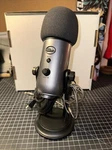Blue Wired Yeti Usb Microphone 0540 Lunar Gray. Comes With Stand Wind Screen. Fixed Price $65.00.
