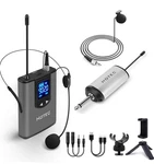 Hotec Uhf Wireless Headset Microphone/lavalier Lapel With Bodypack Silver. Fixed Price $24.99.