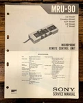 Sony MRU-90 Mic Control Unit Service Manual *original*. Fixed Price $19.97.