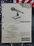 Original Sony Service Manual 1980 Dynamic Microphone F-520 Fast Shipping!!!. Fixed Price $11.00.