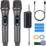 Wireless Rechargeable Fixed Frequency Dual Microphone,handh. Fixed Price $33.34.