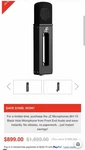 Jz Microphones Black Hole BH-1S. Fixed Price $599.00.