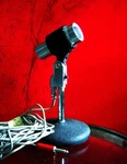 Vintage 1960'S Monarch TM-29 Dynamic Microphone Hi Z W Calrad Desk Stand & Cable. Fixed Price $152.25.