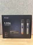 Fifine K036 Dual Wireless Condenser Microphone System - Black/silver. Fixed Price $39.99.