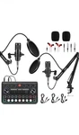 Znclces 2025 Upgraded Podcast Equipment Bundle For 2, Recording New Damaged Box. Fixed Price $64.99.