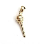 14K Solid Yellow Gold Microphone Pendant Singer Music 3D Gift Fine Jewelry 2.5G. Fixed Price $363.00.