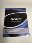 Sony DWT-B30 Digital Wireless Bodypack Transmitter Service Manual Book. Fixed Price $49.99.