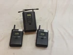 Azden 330UPR Wireless System W/ Receiver, And 2 35BT Transmitters. Fixed Price $76.38.