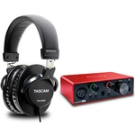 Focusrite Scarlett Solo Usb Audio Interface (gen 3) W/tascam TH-200X Headphones. Fixed Price $179.98.