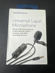 Insignia NS-DLMIC10P Omnidirectional Lapel Microphone Black. Fixed Price $29.99.