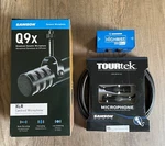 Samson Q9X Mic + SR880 Headphones Booster Cables Bundle New!. Fixed Price $150.00.