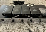 New Nady 401X Quad 4-CHANNEL Wireless System Plus Vhf Transmitters. Fixed Price $170.00.